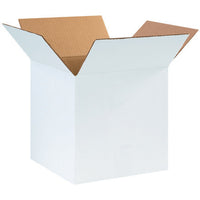 10" x 10" x 10" White Corrugated Boxes