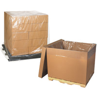 48" x 40" x 100" 1 Mil Clear Pallet Cover & Gaylord Liners