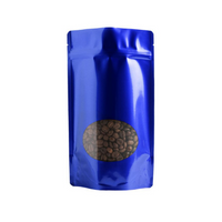 16 oz Blue Oval Window Stand Up Pouches