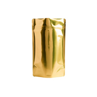 4 oz Gold Mylar Stand Up Pouches w/ Zip