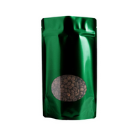 16 oz Green Oval Window Stand Up Pouches