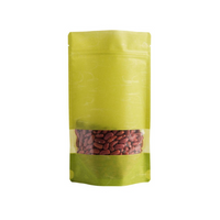 8 oz Lime Green Rice Paper Stand up Pouches