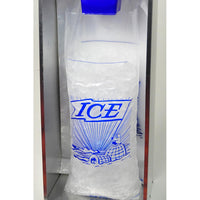 20 Lbs. Printed 12" x 26" + 4"BG + 1.5"LP 1.75 Mil Ice Bag on Header