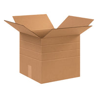 12.5" x 12.5" x 12" Corrugated Multi-Depth Boxes 10, 8, 6"