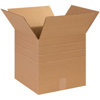 14" x 14" x 14" Corrugated Multi-Depth Boxes 12, 10, 8"