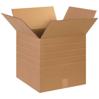 15" x 15" x 15" Corrugated Multi-Depth Boxes 13, 11, 9, 7"