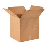 16" x 16" x 16" Corrugated Multi-Depth Boxes 14, 12, 10, 8"