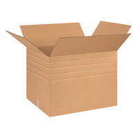 26" x 20" x 20" Corrugated Heavy-Duty Multi-Depth Boxes 18, 16, 14, 12"