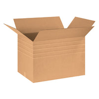 30" x 20" x 20" Corrugated Heavy-Duty Multi-Depth Boxes 18, 16, 14, 12"