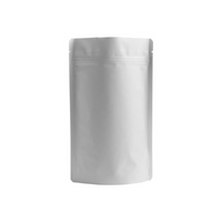 2 lb Matte White Foil Stand Up Pouches 5.4 Mil w/ Zip