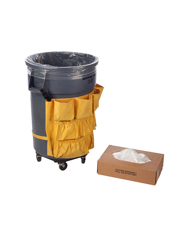 40-45 Gallon HDPE Liners |14 Microns Natural Flat Pack Cases