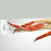 7" x 25" 3.5 Mil Crab Leg Reclosable Bag With Die Cut Handle