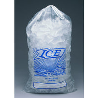 8 Lbs. Printed Metallocene Ice Bags 11.5" x 18" 1.2 mil with Drawstring Closure
