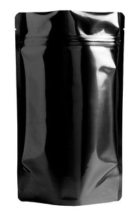 5 lb. Black Foil Stand Up Pouches 5.7Mil w/ Zip