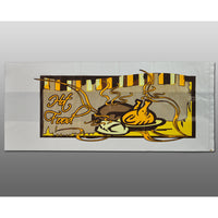 6" x 4" x 14" 1.25 Mil HDPE #8 Bags - Printed "Hot Food"